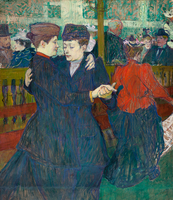 Henri de Toulouse-Lautrec - At the Moulin Rouge: Two Women Walzing