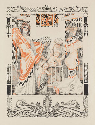 František Kupka - Ilustrace ke kapitole Les Asphodeles z knihy F. Hérolda La Guirlande d’Aphrodite