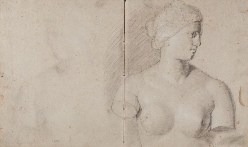 František Tkadlík - Sheet from Sketchbook A - frontal view of the Medici Venus
