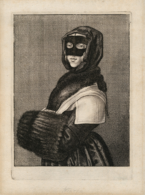 Wenceslaus Hollar - engraver - Winter from the cycle The Four Seasons as Half-Length Female Figures