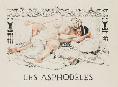 František Kupka - Záhlaví ke kapitole Les Asphodeles z knihy F. Hérolda La Guirlande d’Aphrodite