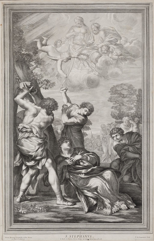 François Louvemont - engraver, Pietro da Cortona - inventor - The Martyrdom of St Stephen