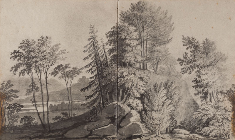 František Tkadlík - Sheet from Sketchbook A - landscape
