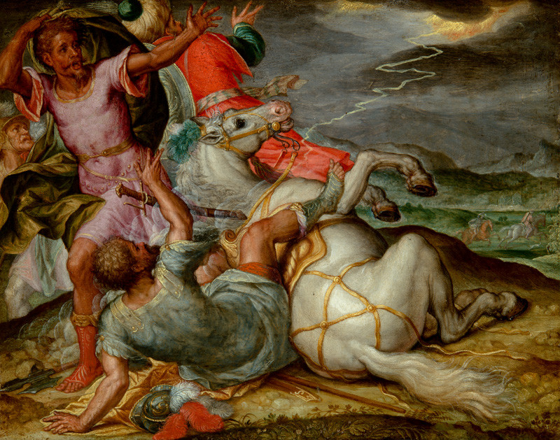 Mnichovský malíř konce 16. století (Friedrich Sustris - okruh?) - Obrácení sv. Pavla