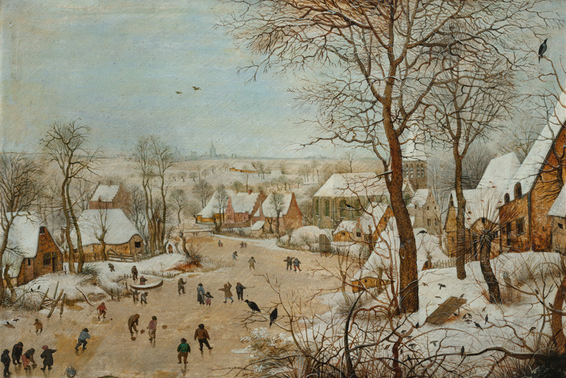 Pieter II. Brueghel - Zimní krajina s pastí na ptáky