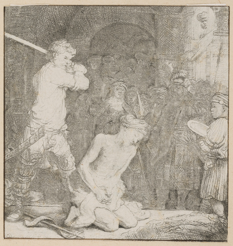 Rembrandt Harmenszoon van Rijn - Stětí Jana Křtitele