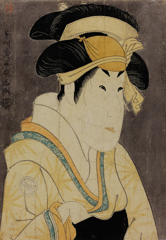 Tōshūsai Sharaku - Segawa Kikunodžó III. v roli Ošizu, manželky Tanabeho Bunzóa