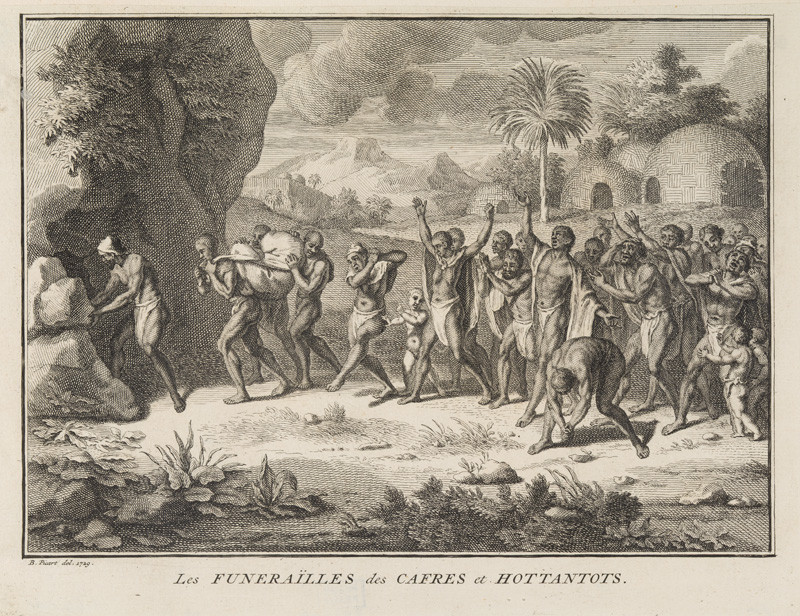 Bernard Picart - engraver - Funeral Ceremony of the Hottentots in South Africa