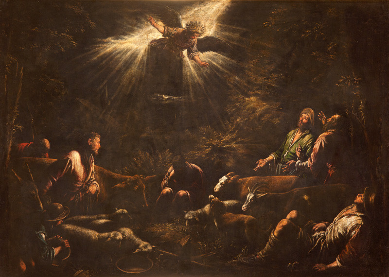 Jacopo Bassano (Jacopo da Ponte) - Zvěstování pastýřům