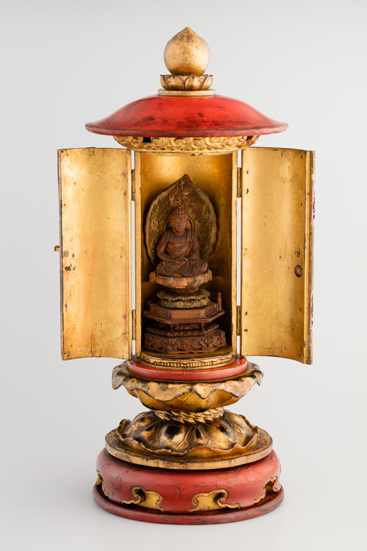 Anonym - Přenosný oltář s figurou Buddhy Amidy
