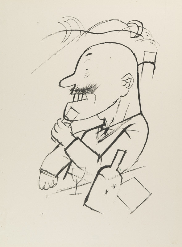 George Grosz - engraver, Malik Verlag Berlin - publisher - From the cycle „Ecce homo“ - 35. Absolute Monarch