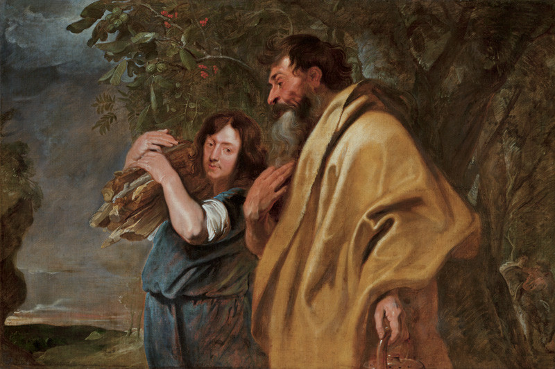 Anthony van Dyck - Abraham a Izák na cestě k obětišti