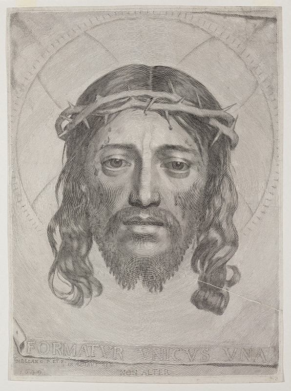 Claude Mellan - Tvář Kristova na roušce Veroničině