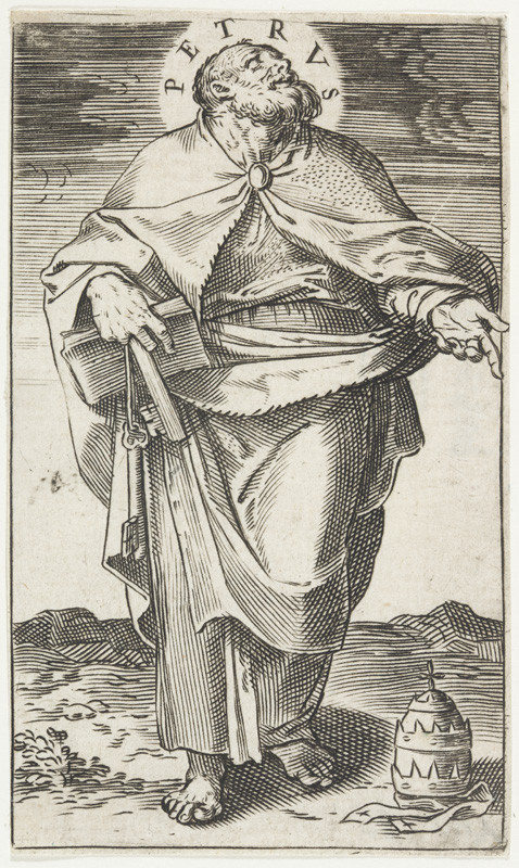 Agostino Carracci - rytec - Svatý Petr