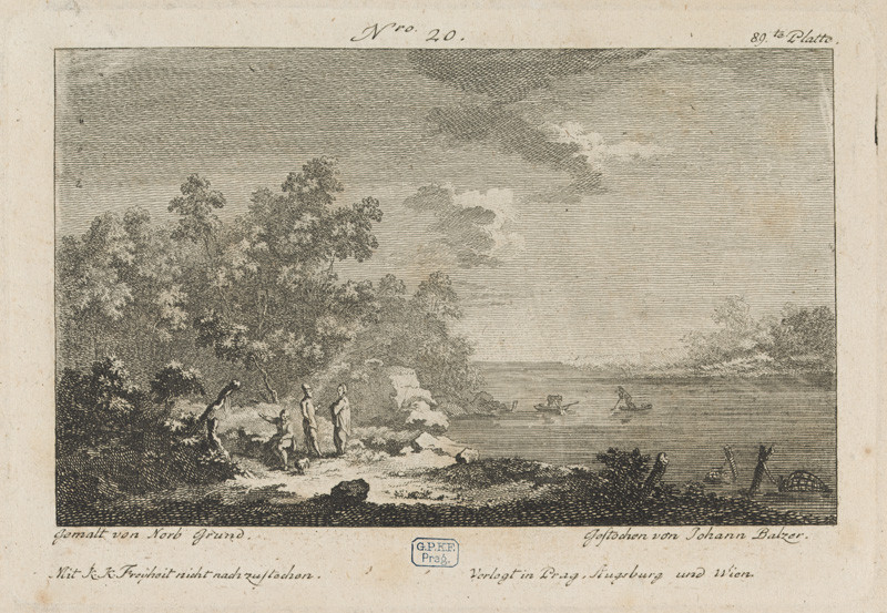 Jan Jiří Balzer - engraver, Norbert Grund - inventor - By the Lake