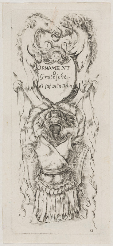 Stefano della Bella - engraver - Designs from the series Ornamenti o Grottesche