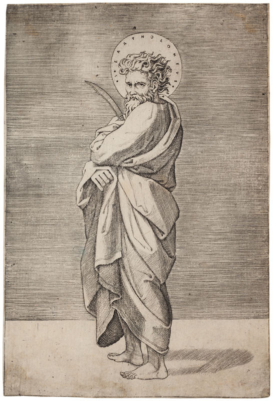 Marcantonio Raimondi - engraver, Raffael - inventor - St Bartholomew