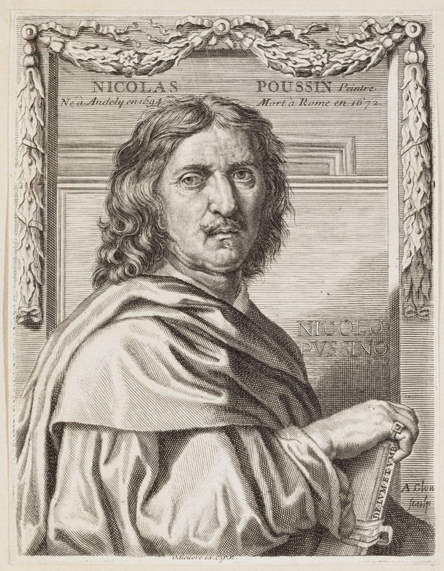 Albert Clouwet - Nicolas Poussin podobizna z G. P. Bellori, Vite de’ pittori, scultori et architetti, Řím 1672