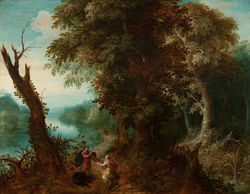 Abraham Govaerts, Frans II. Francken - Landscape with Meleager and Atalanta